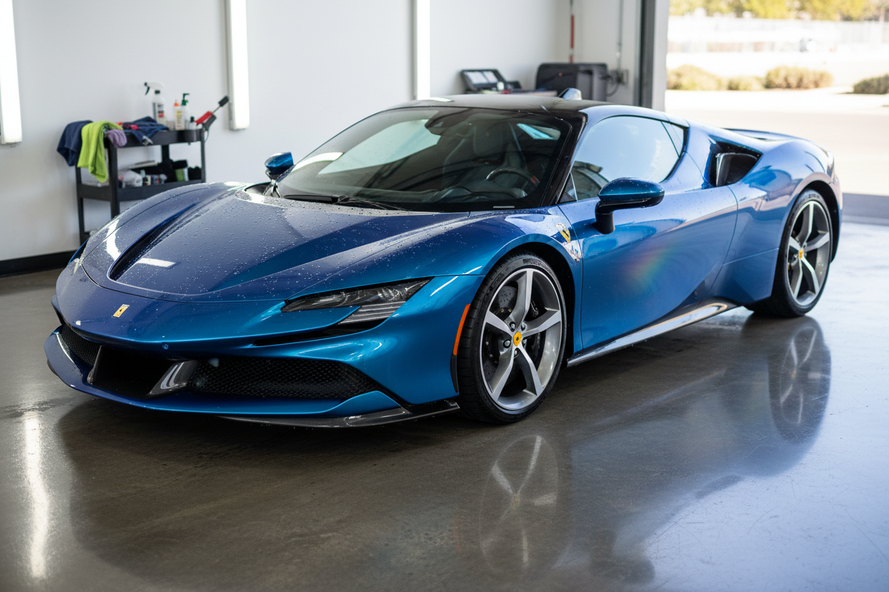 o masina care staluceste frumos dupa curatarre